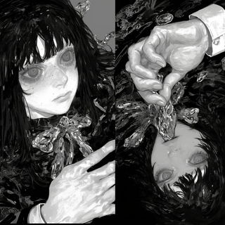 Hyperspatial Meander style, Midjourney V6.1: black-and-white manga comic strip