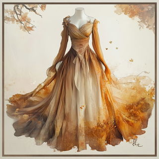 Aria Rubra style, Midjourney V6.1: haute-couture fashion outfit