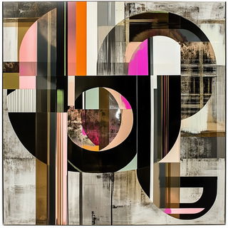 Olivarchism style, Midjourney V6.1: typographic composition with large letters