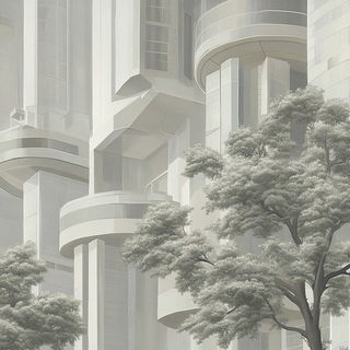 Brushbook Menagerie style, Midjourney V6.1: megacity with futuristic bioarchitecture