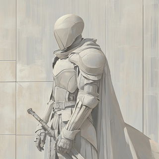 Brushbook Menagerie style, Midjourney V6.1: concept art character design of retropunk steam knight