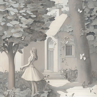 Brushbook Menagerie style, Midjourney V6.1: retro fairy-tale illustration