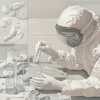 Brushbook Menagerie style, Midjourney V6.1: editorial illustration for popular scientific magazine cover