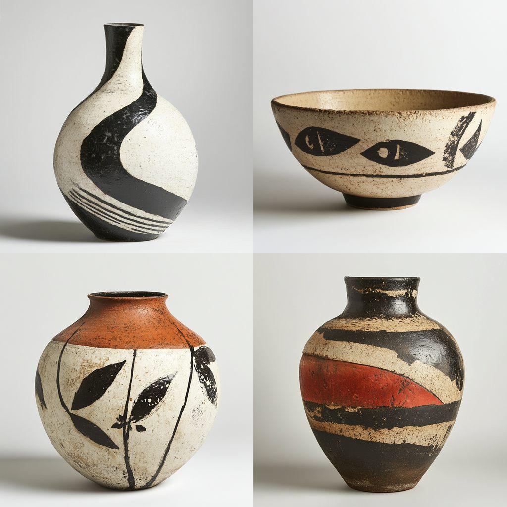 Bernard Leach style, Midjourney V6.1, render 1 of 4