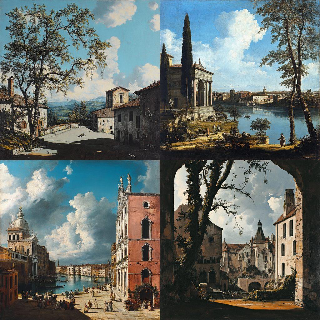 Bernardo Bellotto style, Midjourney V6.1, render 1 of 4