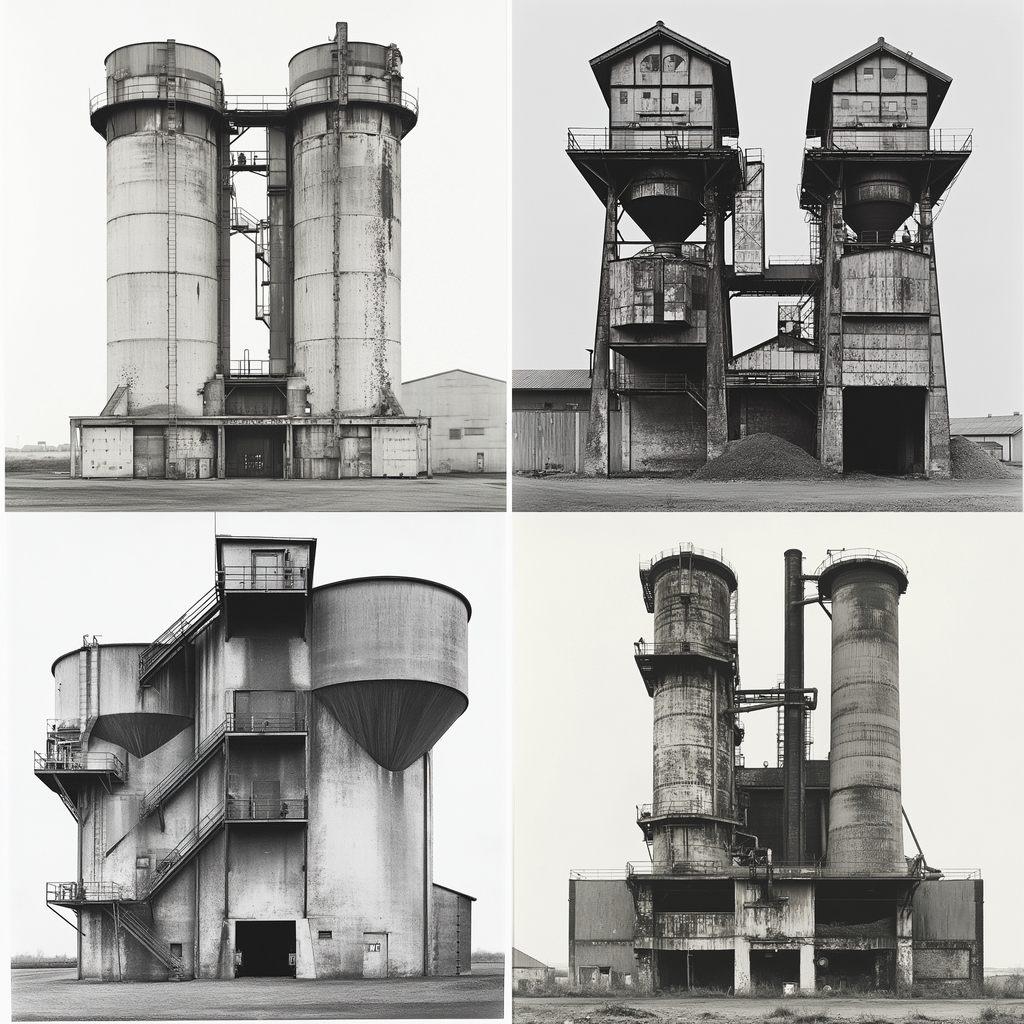 Bernd and Hilla Becher style, Midjourney V6.1, render 1 of 4