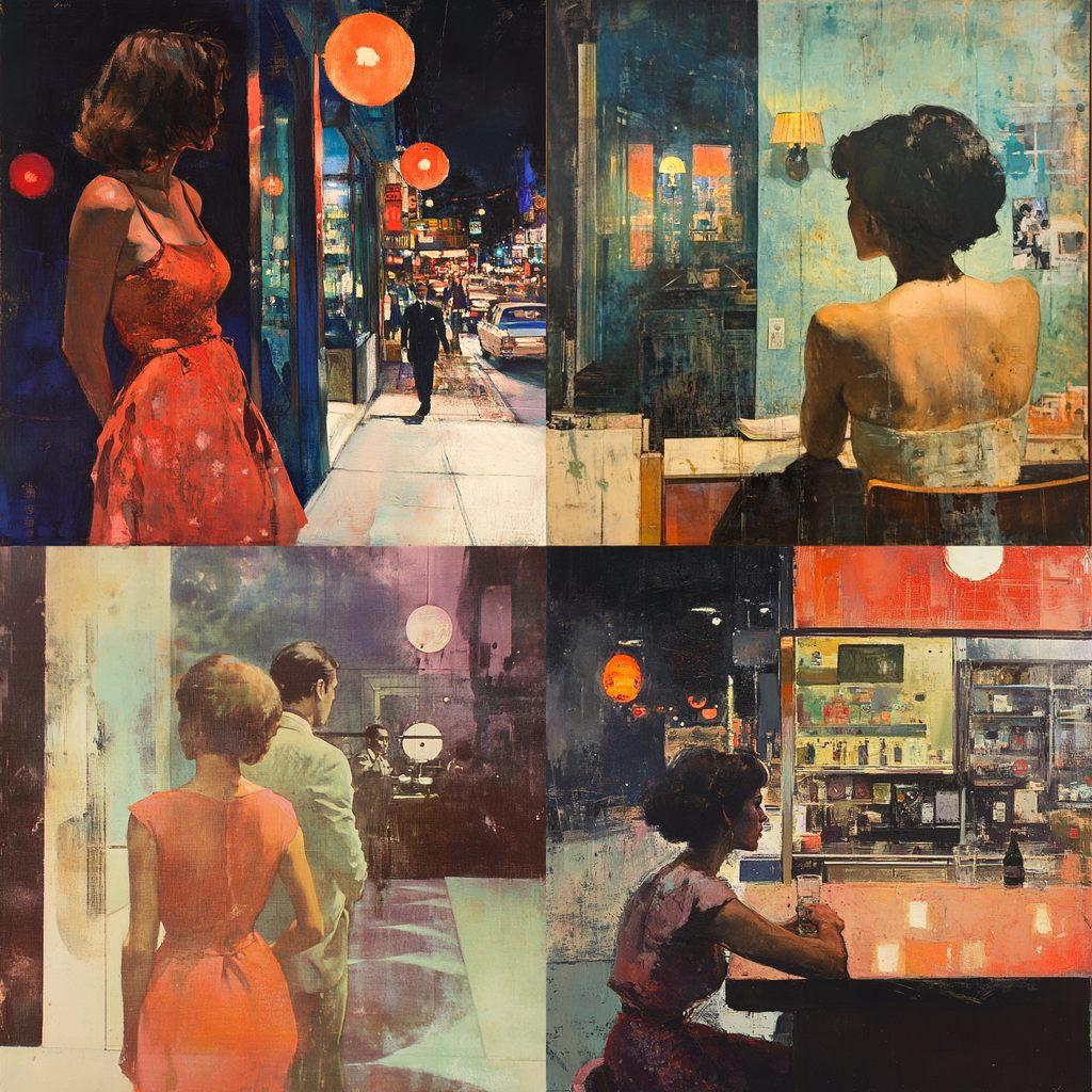 Bernie Fuchs style, Midjourney V6.1, render 1 of 4