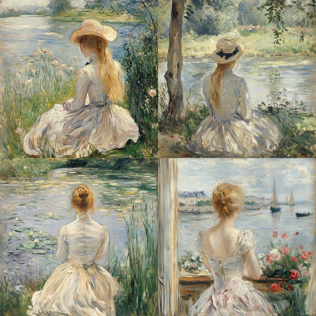 Berthe Morisot style, Midjourney V6.1, render 1 of 4