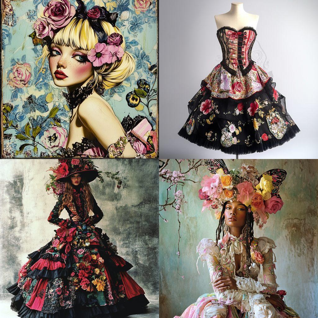 Betsey Johnson style, Midjourney V6.1, render 1 of 4