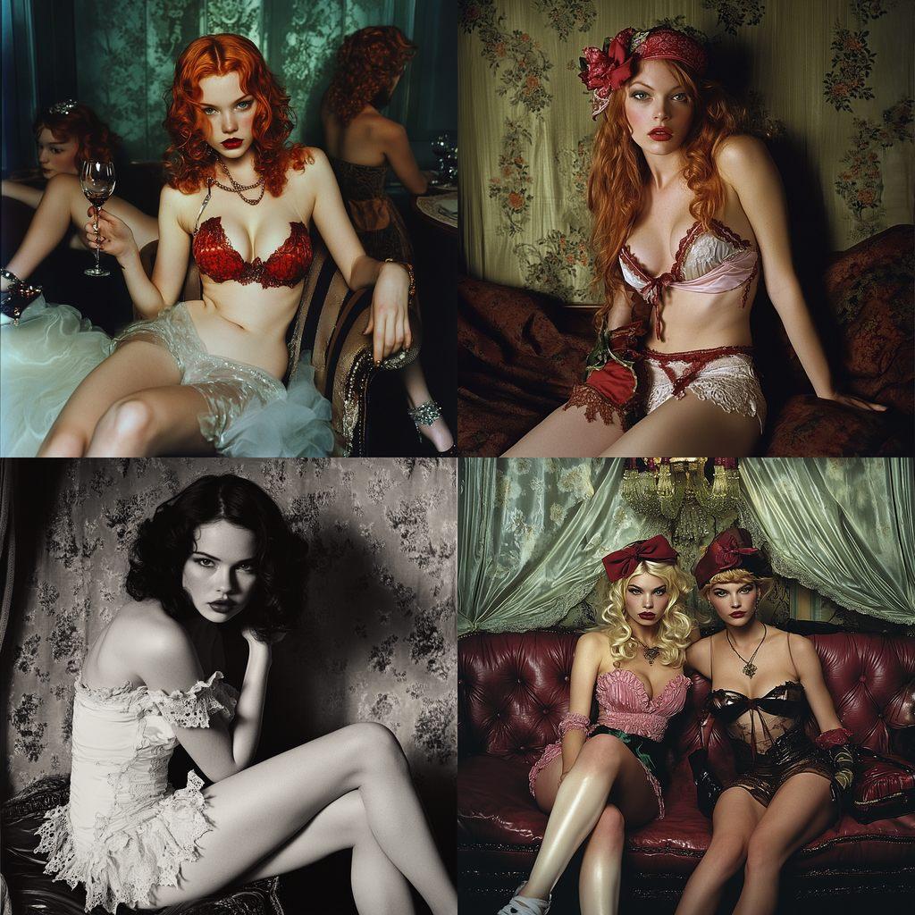 Bettina Rheims style, Midjourney V6.1, render 1 of 4