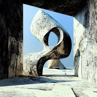 Coastomech style, Midjourney V6.1: abstract 3D render