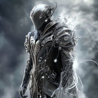 Waterglass Automata style, Midjourney V6.1: concept art character design of retropunk steam knight