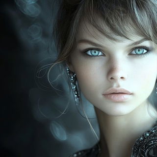 Waterglass Automata style, Midjourney V6.1: photographic portrait of female protagonist