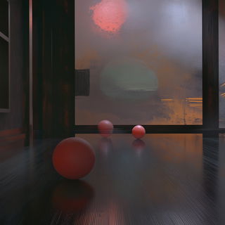 Ceramic Sunplate style, Midjourney V6.1: abstract 3D render