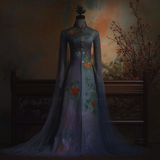 Ceramic Sunplate style, Midjourney V6.1: haute-couture fashion outfit