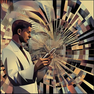 Titanium Rift Opera style, Midjourney V6.1: editorial illustration for popular scientific magazine cover