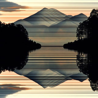 Titanium Rift Opera style, Midjourney V6.1: realistic landscape photograph of quiet dawn
