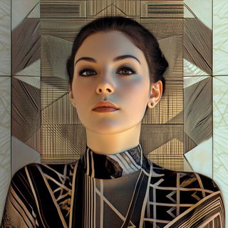 Titanium Rift Opera style, Midjourney V6.1: photographic portrait of female protagonist