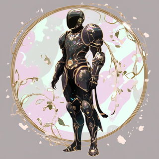 Scribblebound style, Midjourney V6.1: concept art character design of retropunk steam knight