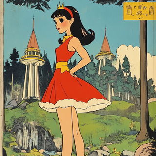 Inkstep Bluegrass style, Midjourney V6.1: retro fairy-tale illustration