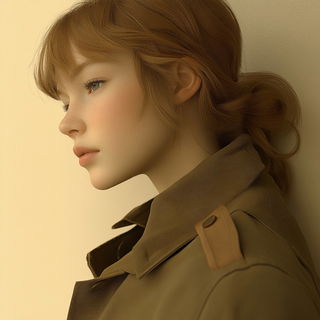 Chromefall Terraces style, Midjourney V6.1: photographic portrait of female protagonist