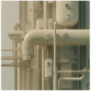 Chromefall Terraces style, Midjourney V6.1: technical infrastructure blueprint schematics