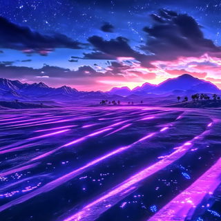 Threadwound Visages style, Midjourney V6.1: realistic landscape photograph of quiet dawn