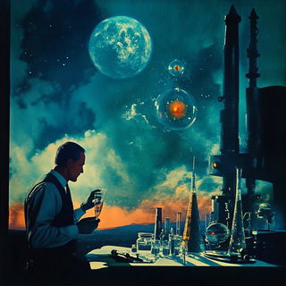Tessurial style, Midjourney V6.1: editorial illustration for popular scientific magazine cover