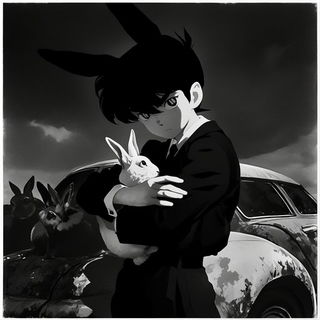 Tessurial style, Midjourney V6.1: black-and-white manga comic strip