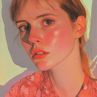 Kozo Windmill Society style, Midjourney V6.1: photographic portrait of female protagonist