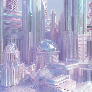 Screenchromatica style, Midjourney V6.1: megacity with futuristic bioarchitecture