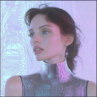 Screenchromatica style, Midjourney V6.1: photographic portrait of female protagonist