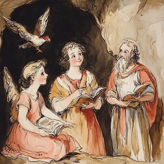 Turquoisenamel style, Midjourney V6.1: classical 18th-century oil painting
