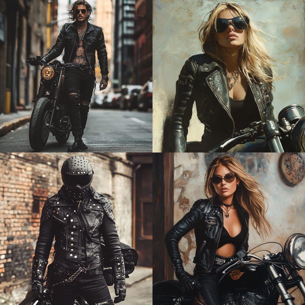 Biker fashion style, Midjourney V6.1, render 1 of 4