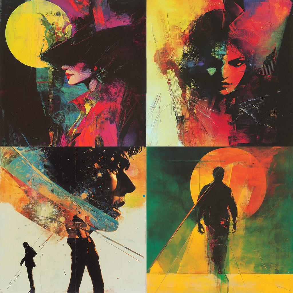 Bill Sienkiewicz style, Midjourney V6.1, render 1 of 4