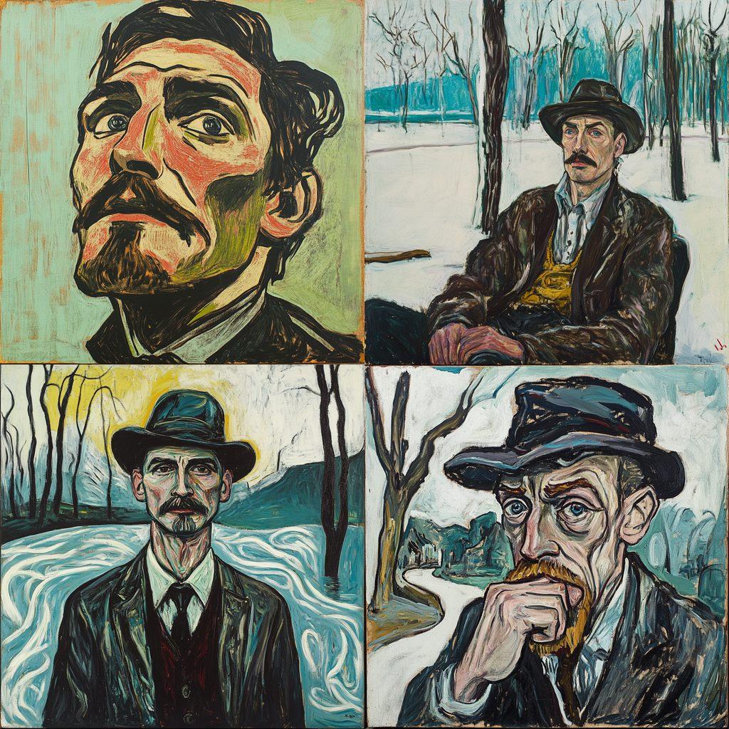 Billy Childish style, Midjourney V6.1, render 1 of 4