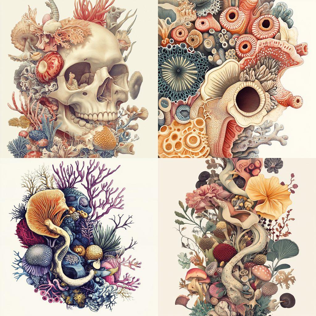 Biological illustration style, Midjourney V6.1, render 1 of 4