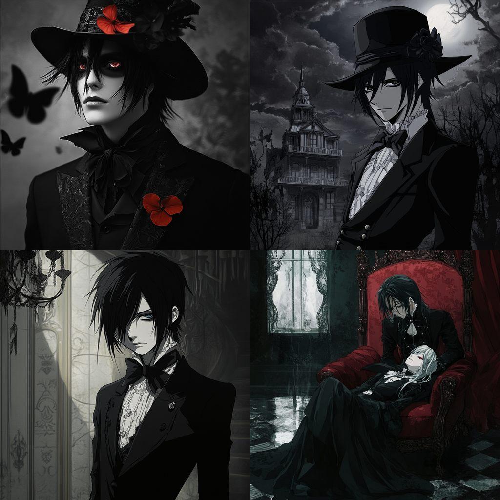 Black Butler style, Midjourney V6.1, render 1 of 4