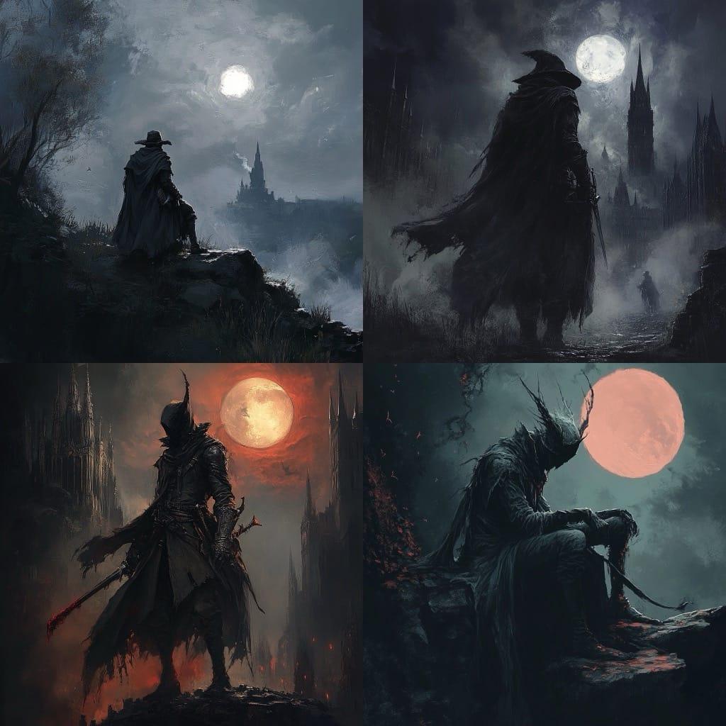 Bloodborne style, Midjourney V6.1, render 1 of 4