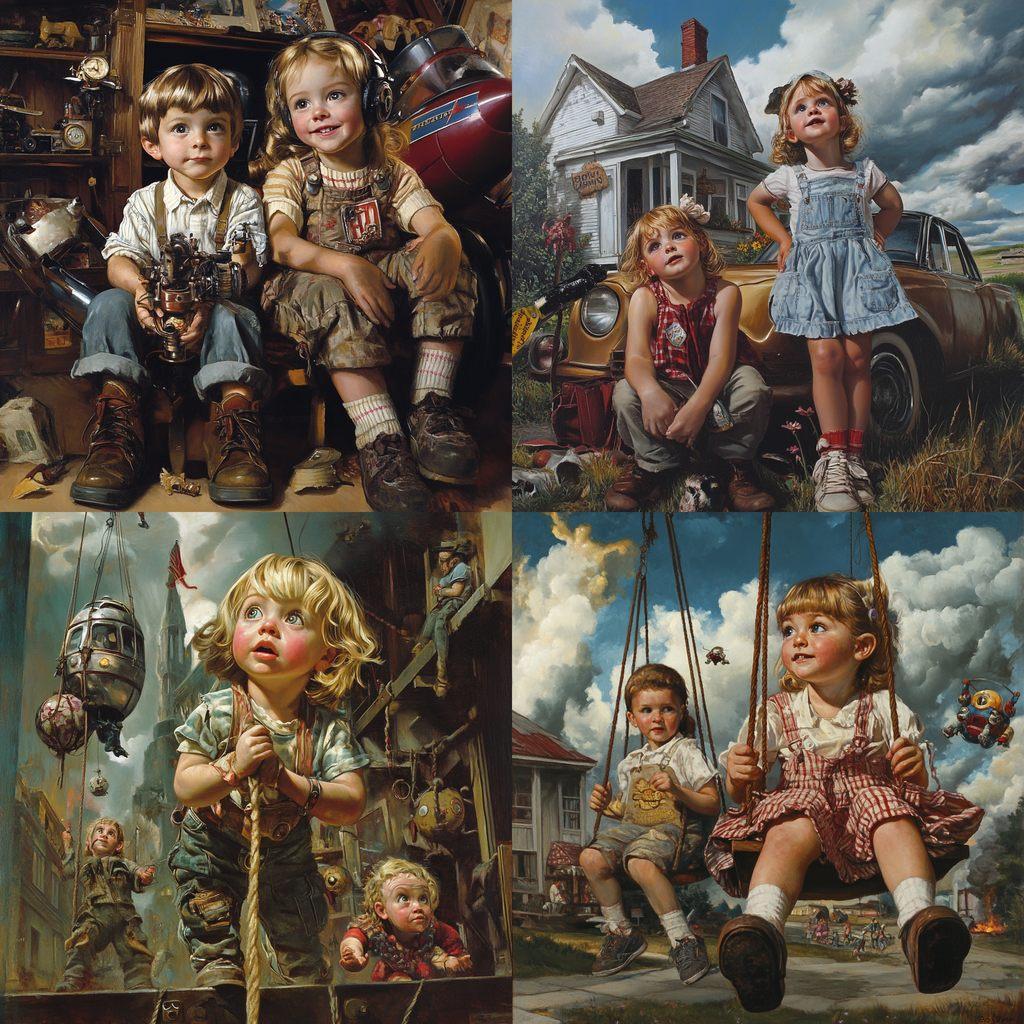 Bob Byerley style, Midjourney V6.1, render 1 of 4