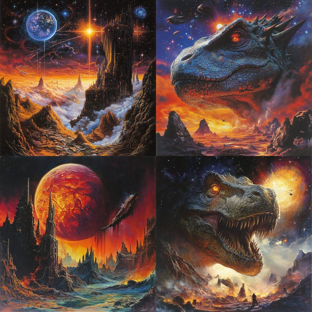 Bob Eggleton style, Midjourney V6.1, render 1 of 4