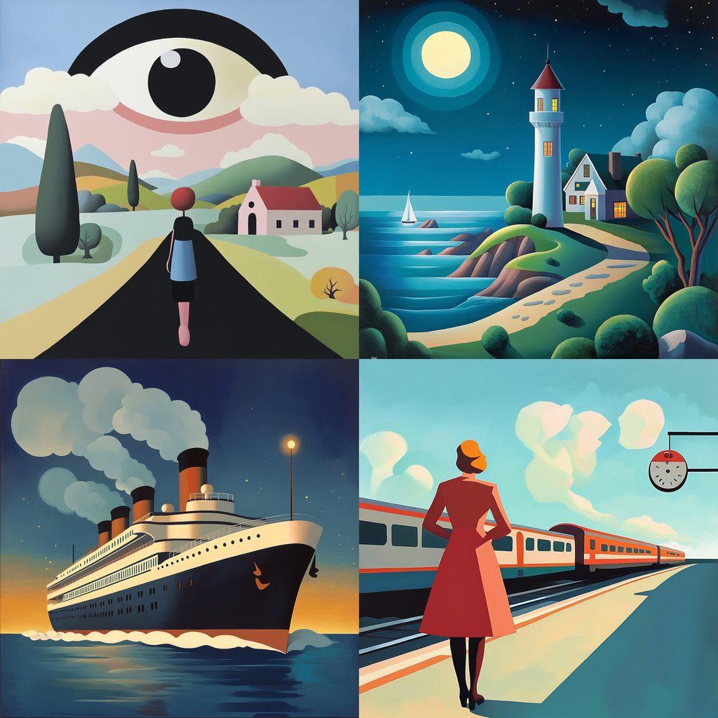Bob Staake style, Midjourney V6.1, render 1 of 4
