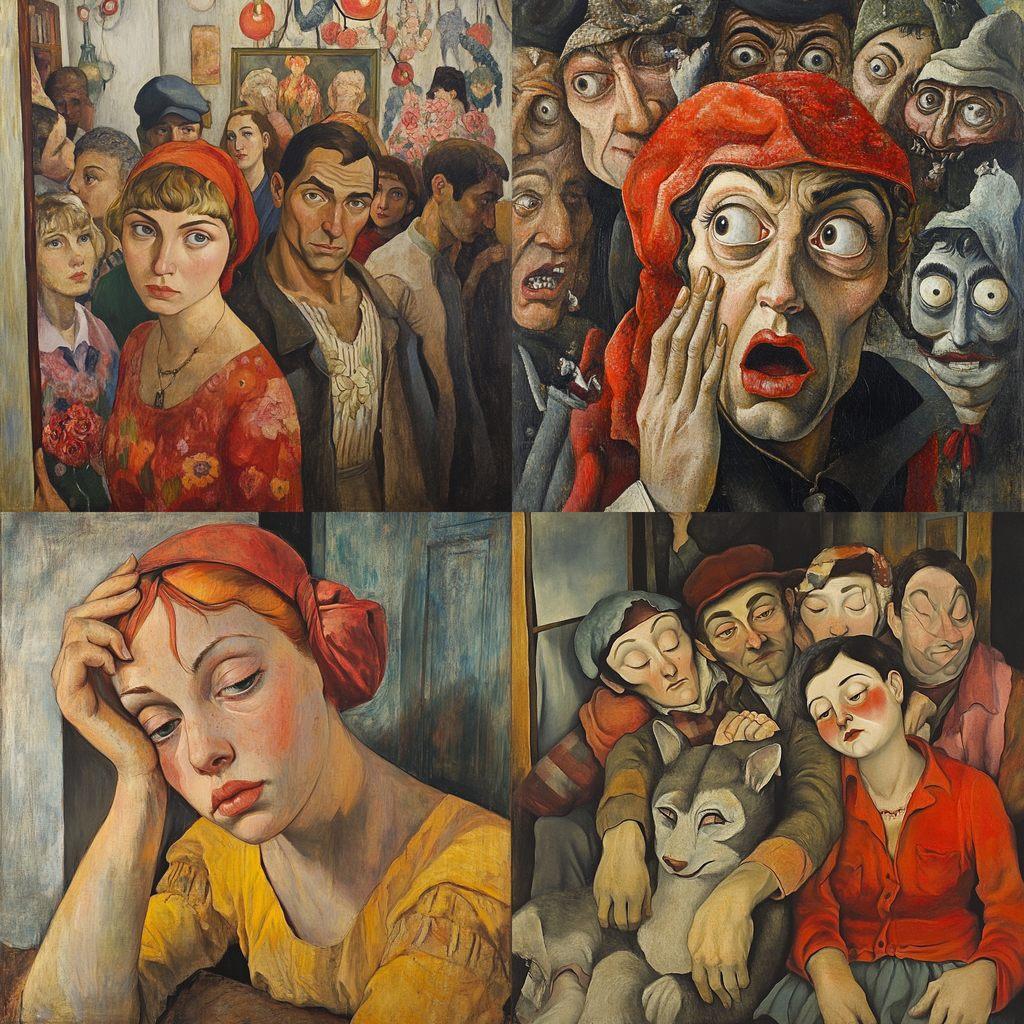 Boris Grigoriev style, Midjourney V6.1, render 1 of 4