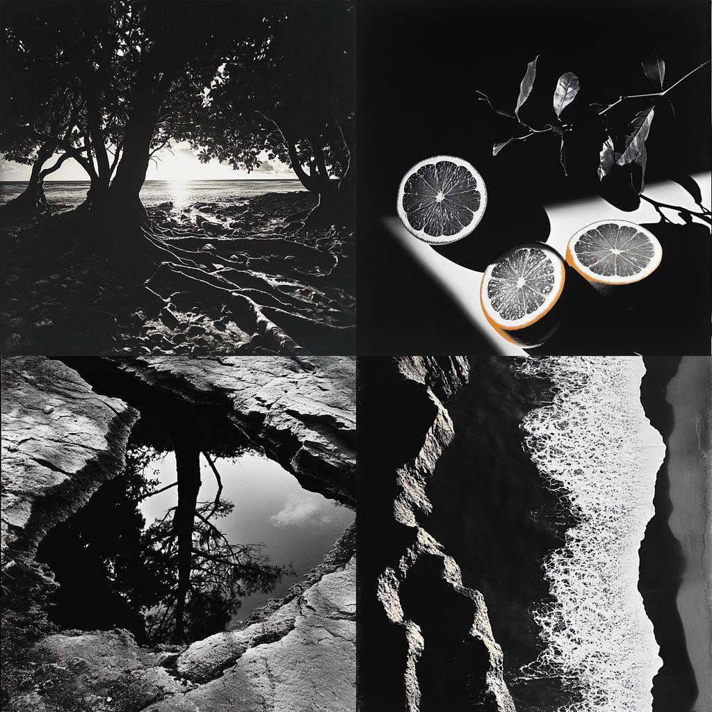 Brett Weston style, Midjourney V6.1, render 1 of 4