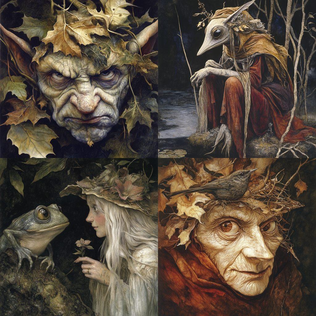 Brian Froud style, Midjourney V6.1, render 1 of 4