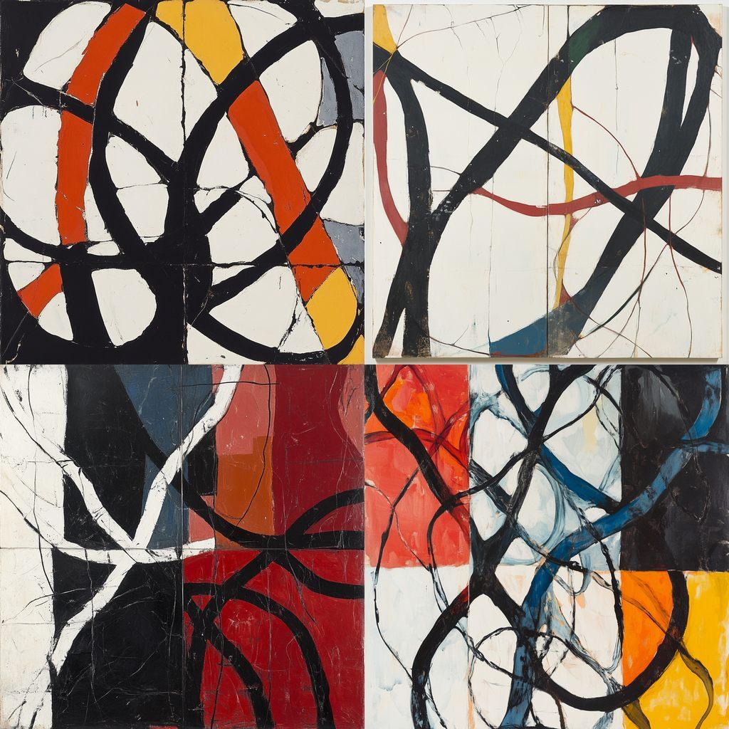 Brice Marden style, Midjourney V6.1, render 1 of 4