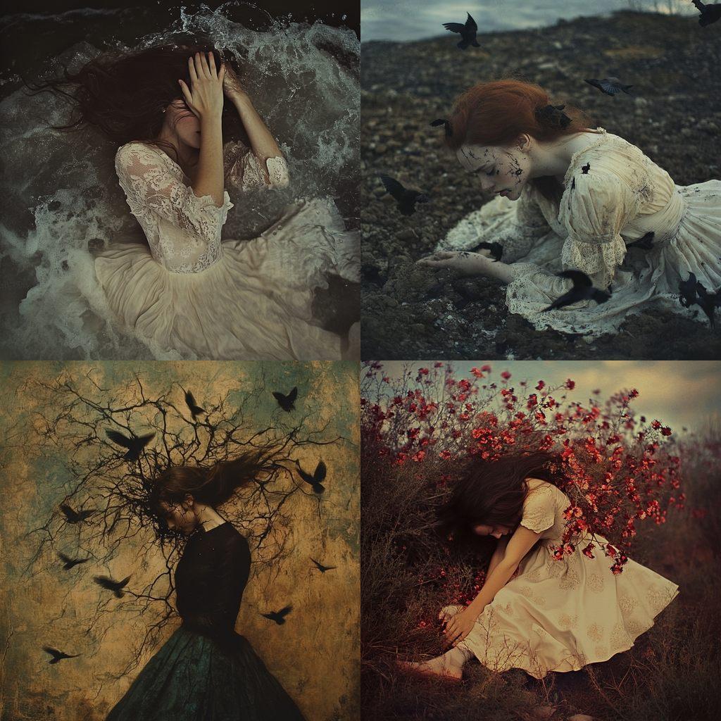 Brooke Shaden style, Midjourney V6.1, render 1 of 4