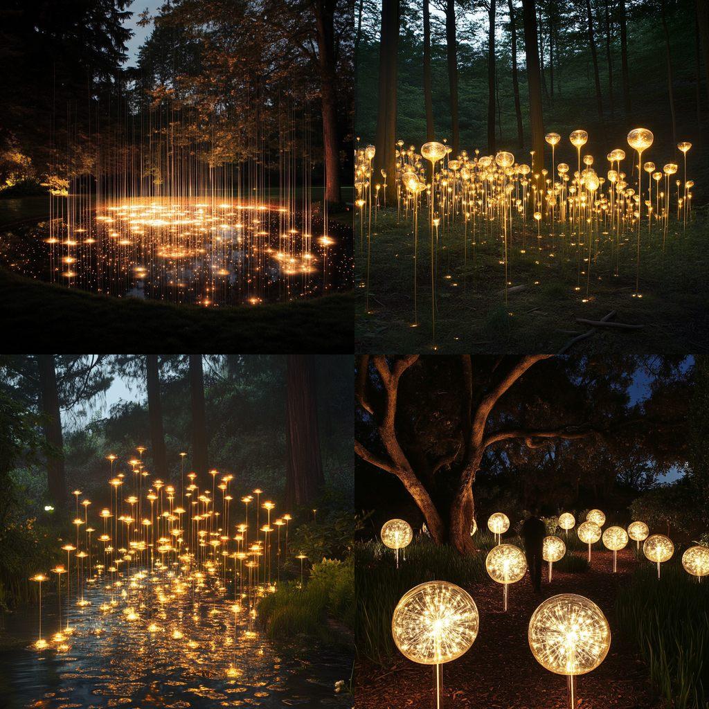 Bruce Munro style, Midjourney V6.1, render 1 of 4