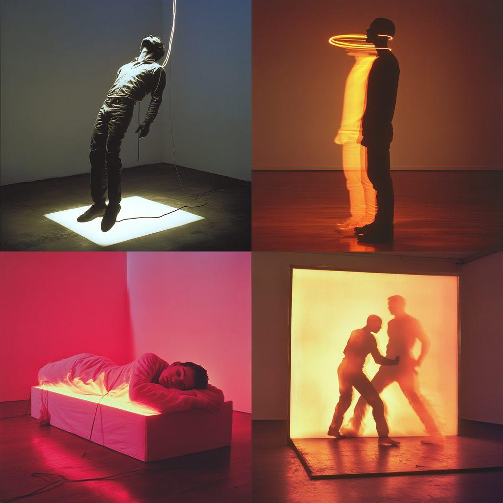Bruce Nauman style, Midjourney V6.1, render 1 of 4