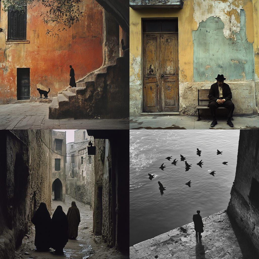 Bruno Barbey style, Midjourney V6.1, render 1 of 4